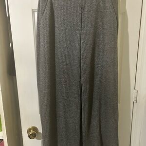 Gray Wide-Leg LOFT Trousers